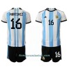 Conjunto (Camiseta+Pantalón Corto) Argentina Lisandro Martinez 16 Primera Equipación Mundial 2022 - Niño